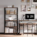Bookshelf, 31.5" 5-Tier Ladder Industrial Bookcase, 110Lb Shelf