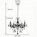 Black Crystal Chandelier Pendant Light 19in Diameter