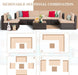 7 Pieces Patio Furniture Sets, Outdoor Sectional Patio Sofa Set