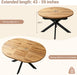 43"-59" Extendable Dining Table for 4-6, Heavy Duty X-Leg Table