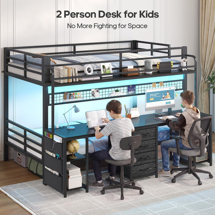 Black Twin Over Twin Bunk Bed DeskStorageSolutions