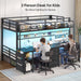 Black Twin Over Twin Bunk Bed DeskStorageSolutions