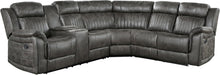 Brown Reclining Sectional Sofa with Storage & Cup Holders