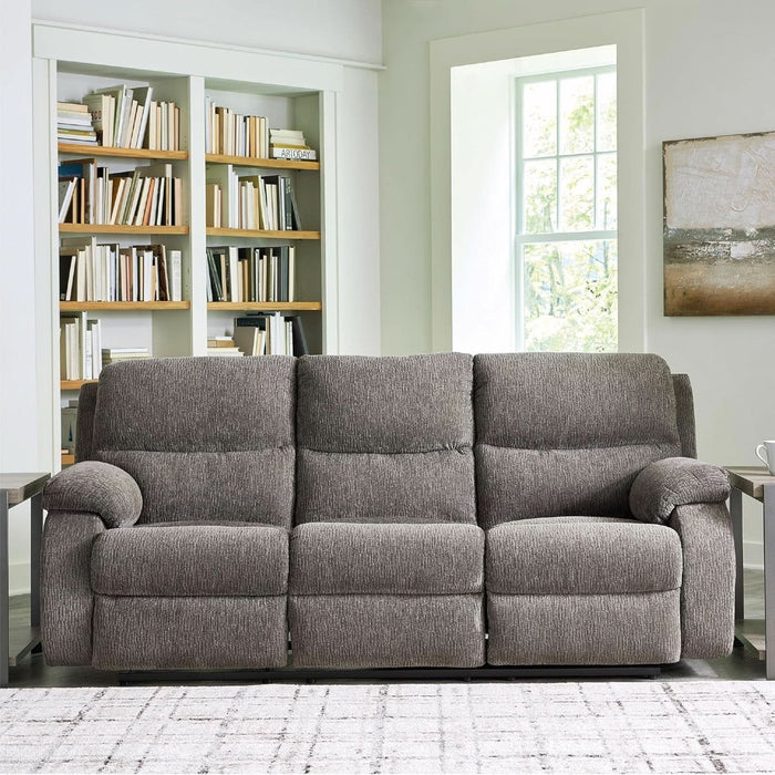Scranto Contemporary Manual Reclining Sofa, Gray