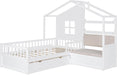 White Kids Twin Montessori PlatformBed Frame Collection