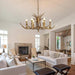 Six Light Antler Chandelier With Durable ResinComposite