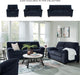 Blue Corduroy Contemporary Sofa For Comfortable Living