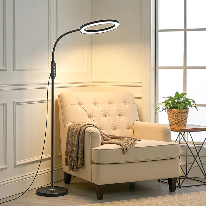 24W Dimmable LED FloorLamp With Flexible Gooseneck