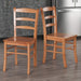 Wood Ladder Back Chair, Light Oak, 2 Pieces (34232), FURNITURE