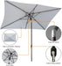 Rectangular Patio Umbrella, Table Market Umbrella with Tilt and Crank, Outdoor Umbrella for Garden, Deck, Backyard, Pool and Beach