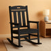 Oversized Outdoor Rocking Chair, 380Lbs Heavy-Duty Large Patio Rocker, Weather Resistant & Anti-Fade Porch Chair, High Back Cozy Rocking Chair for Outside, Fire Pit, Deck, Garden, Black