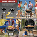 Kettle Charcoal Grill (18 Inch), Outdoor Barbecue Grill for Camping/Backyard/Tabletop Grilling, Portable round Smoker with Wheels, Enameled Lid & Fire Bowl, Dual Venting System, Black