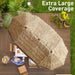13Ft Thatch Umbrella Tiki Bench Umbrella with Crank, Water-Resistant for Bench, Patio,Pool