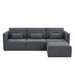 Drew Modular Sectional Sofa with Ottoman by Drew Barrymore, Charcoal