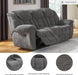 Foreside Contemporary Stain Resistant Manual Reclining Sofa, Gray