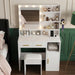 Vanity Desk with Mirror and Lights | Makeup Vanity Desk with 3 Drawers & Storage Shelves & Side Table, 3 Color Modes & Adjustable Brightness, Bedroom Furniture