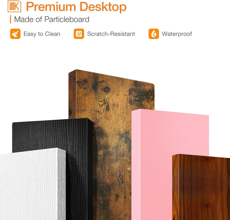 Small Desk, 27.5 Inch Small Computer Desk for Small Spaces, Compact Desk with Storage, Tiny Desk Study Desk with Monitor Stand for Home Office, Espresso