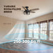 42 Inch Flush Mount Ceiling Fans with Lights and Remote Control, Farmhouse Ceiling Fan with LED Lighting for Bedroom Living Room and Patio, Black Caged Ceiling Fan for Indoor and Outdoor(No Bulbs)