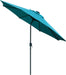 9' Patio Umbrella Outdoor Table Umbrella with 8 Ribs Teal Blue