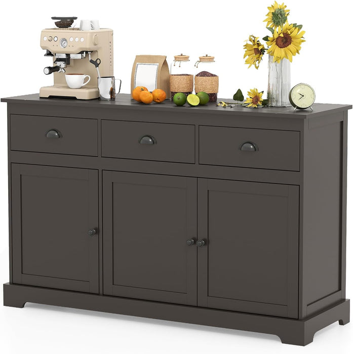 Sideboard Buffet Cabinet with Storage, Modern Coffee Bar Station