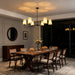 47 Inch MatteBlack Chandelier 6 Light LivingRoomDecor