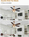 Contemporary Black Iron Reversible Fandelier Ceiling Fan