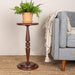 Bishop Pedestal Cocktail Side Table, Dark Chestnut