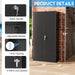 SeventyTwoInch Black Stainless Steel Locking Storage Cabinet