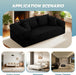 Three Seater Sofa Black Memory Foam SeamlessIntegration