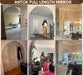 Full Length Mirror, 44"X72" Oversized Floor Mirror with Stand for Bedroom, Living Room Cloakroom, Black, Arch Style