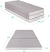 4In Portable Twin-Size Mattress, Tri-Fold Mattress for Camping, Guest, Toddler, Foam Plush W/Carry Case - Grey