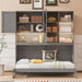 Twin Murphy Bed UltraSpaceSaving Cabinet Shelves Gray