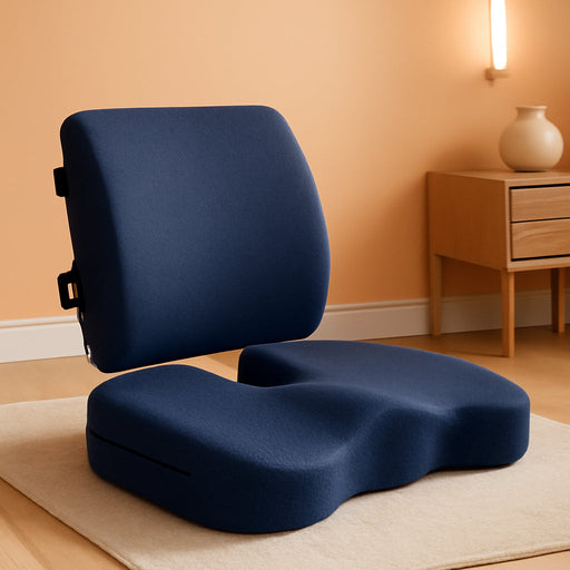 Seat Cushion and Lumbar Support for Office Chair, Desk Chair Cushion, Memory Foam Office Chair Cushion, Non Slip Sitting and Back Pillow for Gaming, Car Seat Cushion, Chair Pad, XL