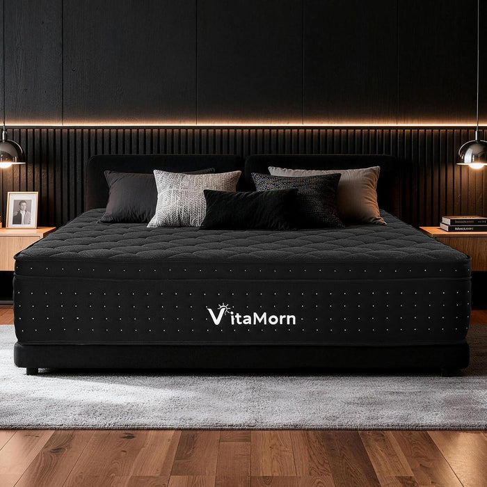 Queen Mattress 14 Inch Hybrid Queen Size Mattress in a Box, Upgraded Pocket Springs Mattresses, Motion Isolation, Pressure Relief, Medium Firm, Breathable Comfort