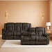 Reclining Living Room Set, Manual Reclining Sofas, Couches for Living Room, Includes Reclining Sofa and Dual Glider Recliner Loveseat, 2-Piece Set, Chocolate ​