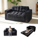 Black Convertible Sofa Bed Includes Pullout Sleeper