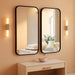 2-Pack 22X30 Inch Matte Black Rounded Rectangle Vanity Mirrors