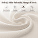 Beige Sherpa Upholstered Accent Chair Curved Backrest