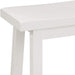 Solid Wood Saddle-Seat Counter Height Kitchen Island Barstool, 24-Inch Height, White - Set of 2