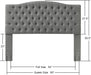 Linen Upholstered Tufted Button Queen Headboard and Comfortable Fashional Padded Queen/Full Size Headboard - Granite
