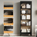 Arched Veneered FiveTier Bookcase 71Inch Tall Ebony
