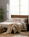 Mid Century Natural Acacia Wood Bed,Medium Brown,Cal King