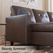 Faux Leather Sectional Sofa, Convertible Sectional Couch L Shaped Couch Sofa for Small Space, Brown