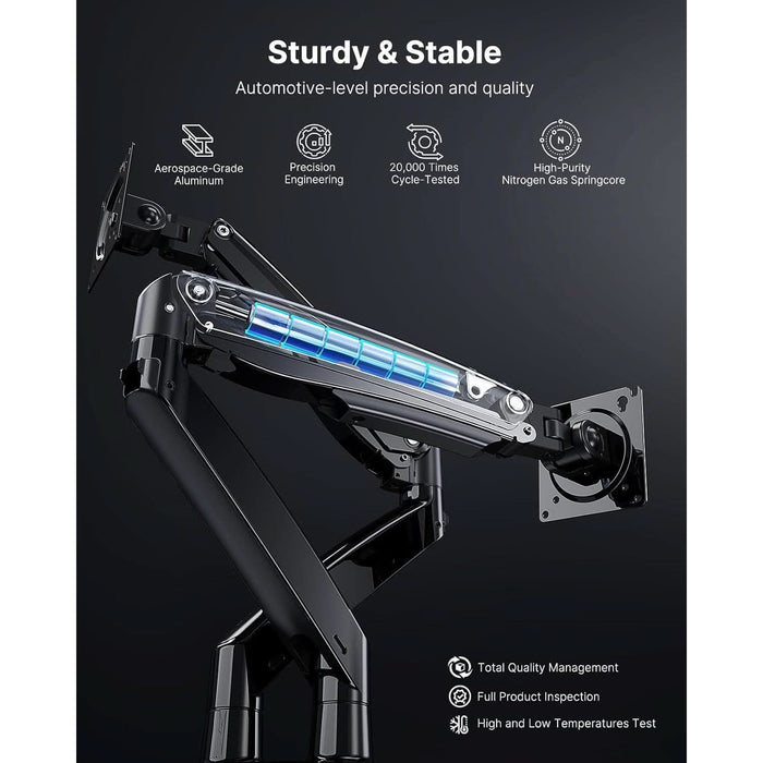 Dual Monitor Stand with USB, Height Adjustable