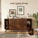 Sideboard Buffet Cabinet with Storage, Fluted Kitchen Cabinet