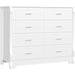 White Dresser with 8 Deep Drawers