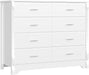 White Dresser with 8 Deep Drawers