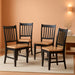 Wood Dining Chairs Set of 4, High Back Kitchen Chairs with Solid Rubber Wood Legs, Non-Slip Foot Pads, Max Load 300 Lbs, Farmhouse Seat Dining Room Chairs