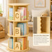 Rotating Bookshelf, 360° Spinning Bookcase for Small Spaces, Floor Standing Wooden Book Organizer, Narrow Corner Shelf for Bedroom, Study Room(3 Tier)
