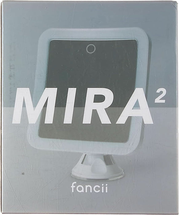 Rechargeable 10X Magnifying Mirror with 3 LED Light Settings, Dimmable Touch Light, Cordless, Locking Suction Mount, Lighted Mirror for Bathroom or Travel, Mira 2 (White)